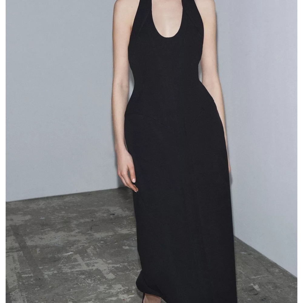 Zara Limited Edition side boning halter dress. NWT - Picture 4 of 6